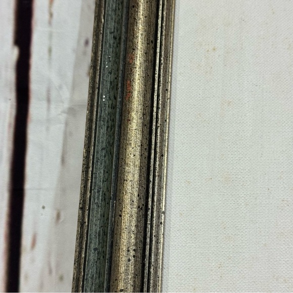 Framed Art Mixed Media Acrylic and Yarn on Canvas 17”x21” Small Painting - Picture 15 of 16